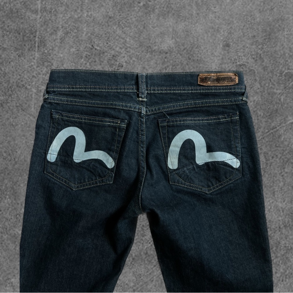 Vintage low waisted evisu x puma jeans
